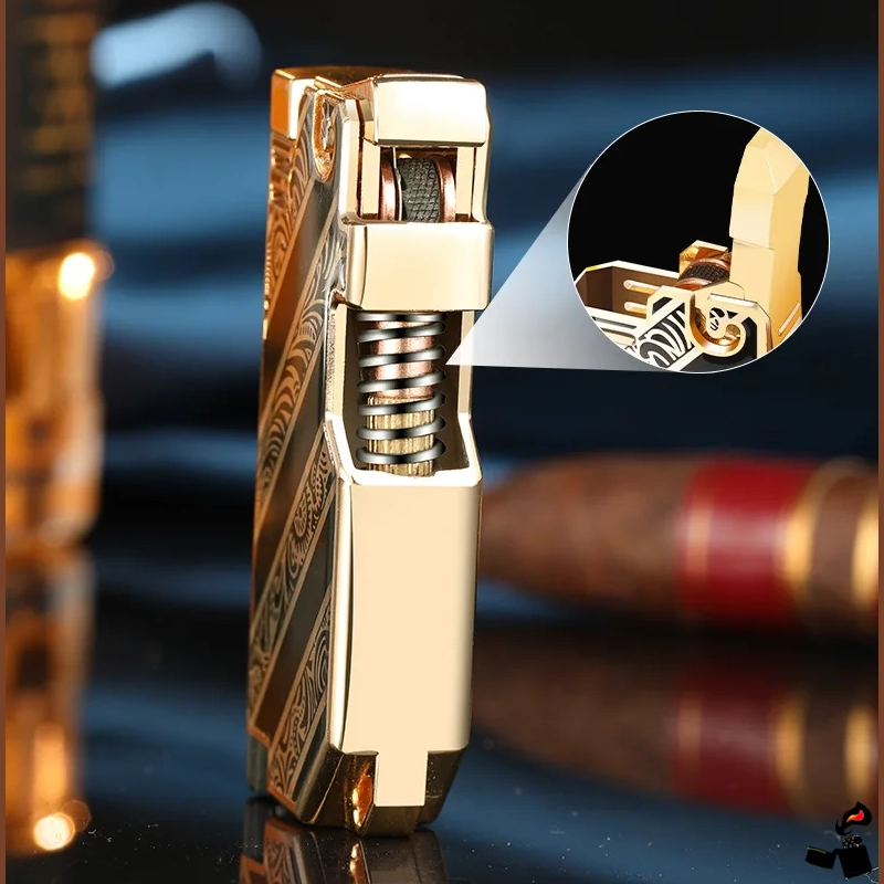 Briquet à Gaz Flamme Ouverte Lucky Flower 6 Briquet à Gaz Flamme Ouverte Lucky Flower Ressort