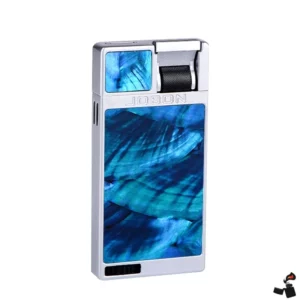 Briquet JOBON Flamme Bleue, Incrustation Nacre