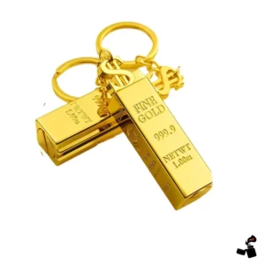 Allumette Permanente Lingot d&rsquo;Or Porte-Clés