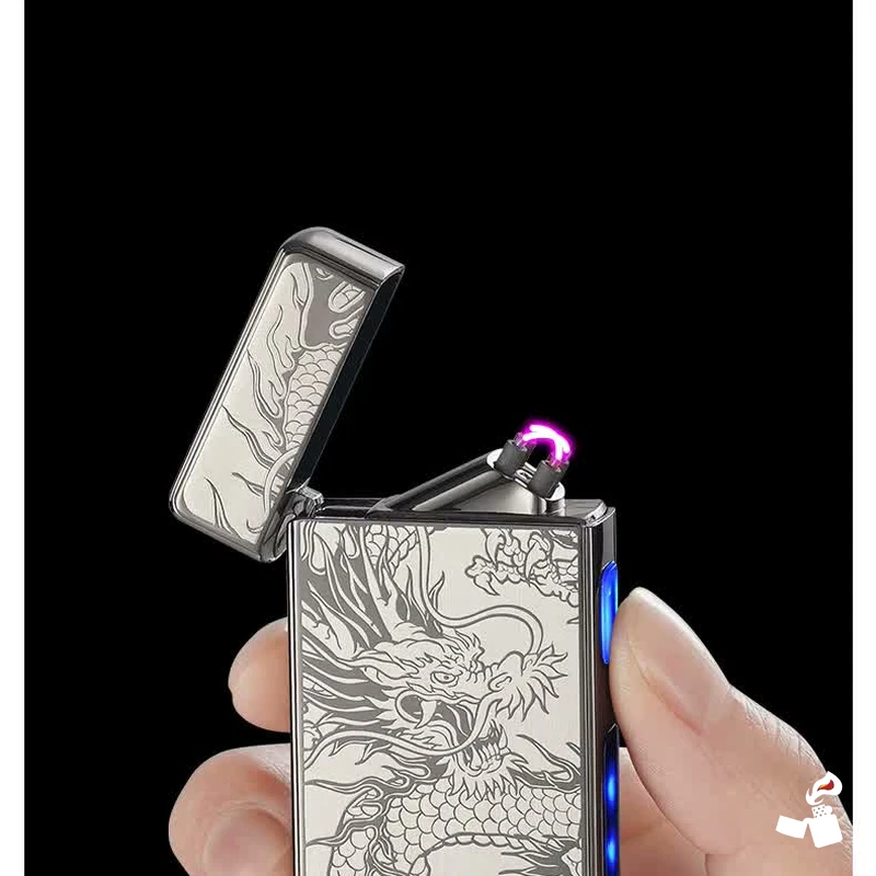 Briquet Électrique Dragon Gravé Double Arc 5 Briquet Électrique Dragon Gravé Double Arc – Image 5