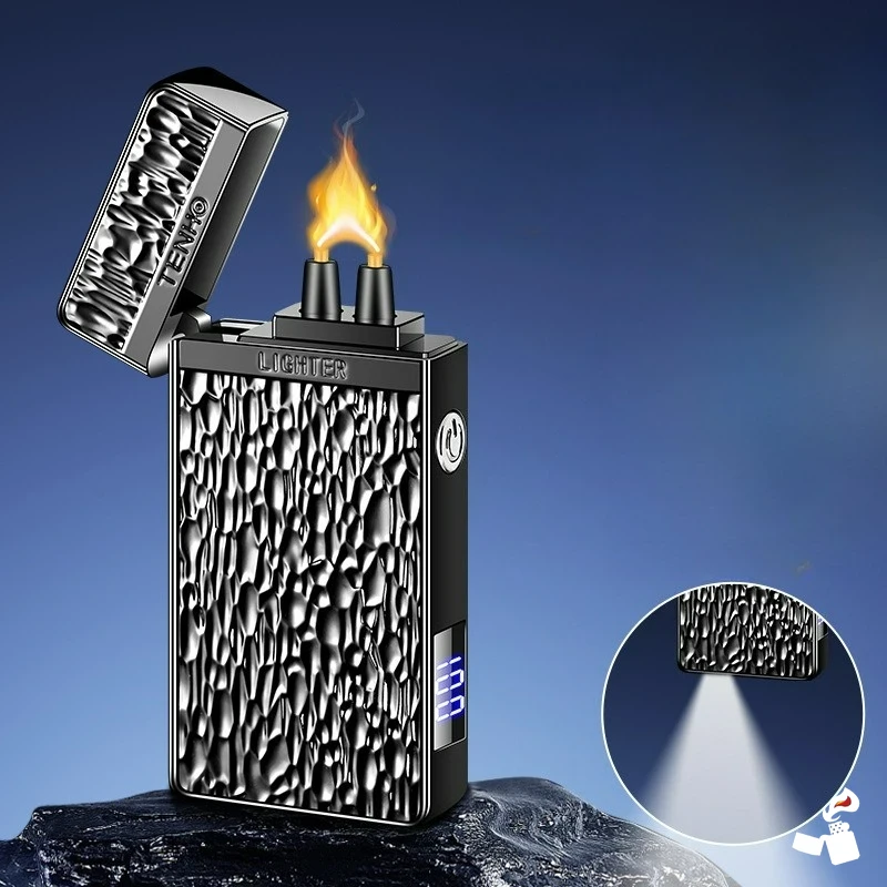 Briquet Électrique Grand Arc avec Lampe LED 2 Grand arc du briquet électrique et lampe LED intégrée