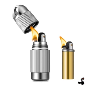 Briquet de Survie Capsule en Titane, Étanche et Porte-Clés